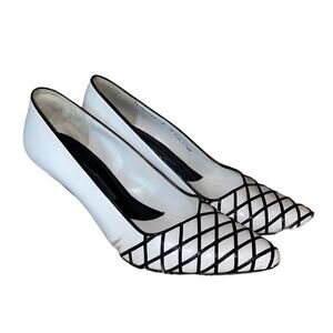 Bally Taittanger Vintage B&W Italian Leather Pumps